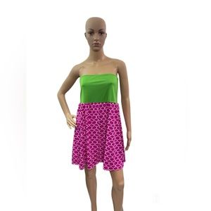 MSC   Mainstream Collection Chain Link Prong Strapless Swim Cover